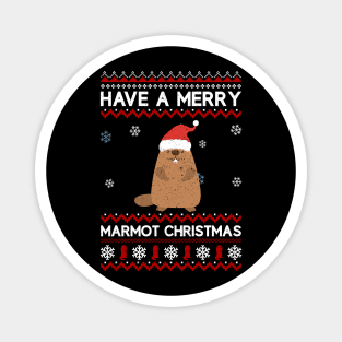 Marmot Have A Merry Xmas Ugly Christmas Magnet